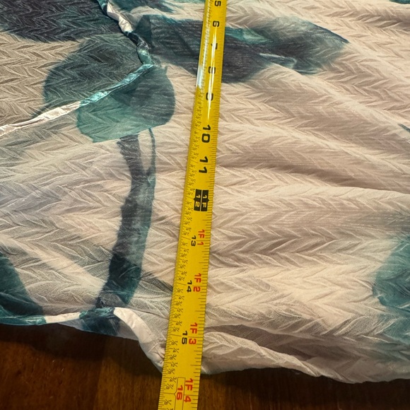 Komarov XL Crinkle Chiffon Floral Maxi Dress USA Lace Romantic Elegant - Picture 13 of 13